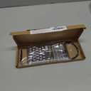 Amazon Basics Cheese Grater with Handle, Stainless Steel Zester, Easy to Clean, Dishwasher Safe, Rectangular, Non-Slip, Multifunction Tool for Kitchen Prep, Vegetables, Black