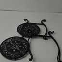 Patio Side Table, Weather Resistant Metal Side Table, Small Round Outdoor End Table Accent Side Table for Patio Yard Porch Balcony Garden Bedside Plant Stand Indoor Outdoor (H 10Inch) (Pack of 2)