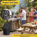 Propane Tank Cover, RV Propane Tank Cover, Outdoor Gas Tank Waterproof Covers Fits Standard 20 lbs Propane Tanks, All Weather Protection to Hide Ugly Rusty & Dirty Gas Tanks14 x19.7 (Black)