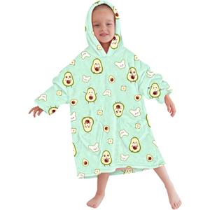 Fiosnow Avocado Blanket Hoodies for Kids Toddler 2-6YR Oversize Wearable Blanket Hoodies for Boys Girls