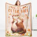 AceThrills Girlfriend Gifts for Girlfriend for Her, Wife Ideas for Wife Gift, Anniversary Blanket Gifts for Women - 50"  60" Otter Blanket (Light Orange)