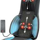 Mynt FSA Eligible HSA Approved Shiatsu Neck and Back Massager for Chair with 10 Deep Kneading Nodes, 2D & 3D Adjustable Back Massage with Heat, Portable Massage Chair Pad with Cover