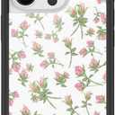 Wildflower Cases - Pink Posie Rosie, Compatible with Apple iPhone 16 Pro | Floral White Popular Aesthetic Cute Trendy - Protective Black Bumper, 4ft Drop Test Certified, Women Owned Small Business