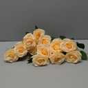 Artificial Rose Flower Artificial Flowers Flower with Long Stem Silk Roses Bouquet for Wedding Bridal Shower Party Home Decoration (Blush, 12 Pcs)