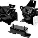 Set of 3, Front Left & Right Engine Motor Mount & Trans Mount Compatible with 2014-2018 Sliverado Sierra 1500 V8, 2015-2020 Escalade Suburban Tahoe Yukon XL 4WD, Replace OE: 84175582, 84175583, A2638