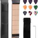 Pocket Guitar Practice Neck, 6 Fret Portable Guitar Chord Practice Tool for Beginner