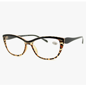 PASTL Clear Lens Glasses With Bifocal Reading Lens Womens Rectangular Cateye, Magnification Strength: 1.5 x