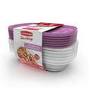 Rubbermaid TakeAlongs 4-Cup Rectangular Food Storage Containers, Special-Edition Orchid Purple, 6pk