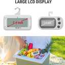 TempPro Refrigerator Thermometer 2 Pack with Large Backlit LCD Display, Waterproof Freezer Fridge Thermometer with Max/Min Record, Easy Battery Replacement for Room, Cooler (Previously ThermoPro)