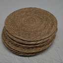 Defined Deco Woven Placemats Set of 10,12" Round Rattan Placemats,Natural Hand-Woven Water Hyacinth Placemats,Farmhouse Weave Place Mats,Rustic Braided Wicker Table Mats for Dining Table,Home,Wedding.