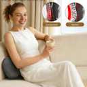 Spine Triple Fusion Back Massager, Smooth Lumbar Support Pillow with Heat, Vibration, Traction, Lumbar Massager Support Pillow Adjustable Height for Bed and Chair for Relief Deep Tissue