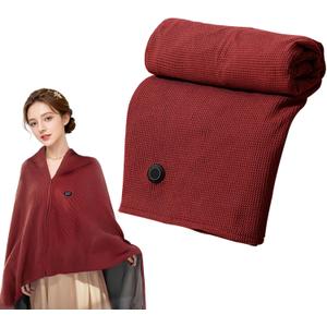 Portable Heated Shawl,2026 New Portable Heated Blanket Wrap Shawl,Heated Shawl,Cordless Heated Blanket with 3 Heating Levels for Home Travel Camping