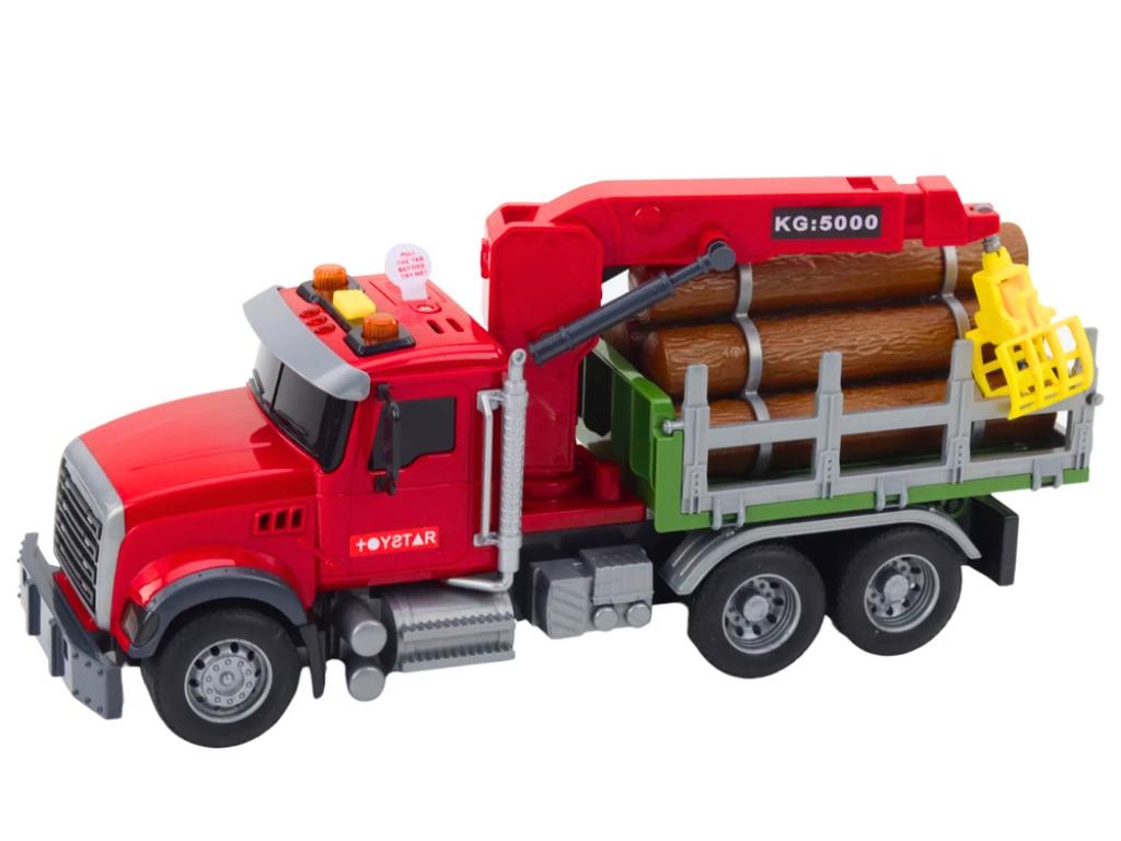 Toddler Boy Toys for 3 4 5 6 7 Years Kids, Large Flatbed Truck Toy with a Farm Truck, Friction Powered Vehicles Toys with Lights and Sounds, Birthday for Boy Girls