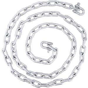 Galvanized 5/16" Anchor Chain 2 PCS 3/8" Anti-Off Shackles, Boat Anchor Chain, Anchor Chains for Boats, Galvanized Chain with Shackles
