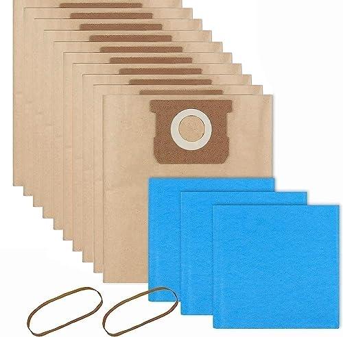 19-3100 shop vac bags for Stanley: for stanley shop vac 5-6 gallon/gal wet dry vacuum cleaner 19-3100 Disposable filter bags - 10 bag 3 filters 2 band for Stanley wet/dry dust replacement bag