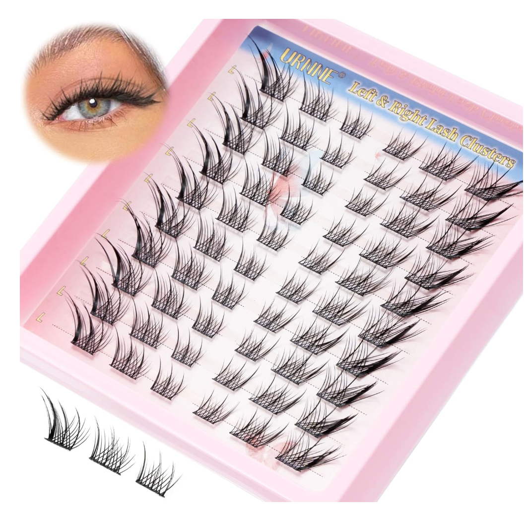 URNNE Manga Lashes Fluffy Faux Mink Lashes Natural Look 10 Pairs Wispy False Eyelashes C Curl Anime Lashes (Wispy02)