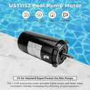 UST1152 Swimming Pool Pump Motor Kit 1.5HP, 115/230V Round Flange Pool Pump Motor Replacement for Hayward/Super Pump/Super II/Northstar and Jacuzzi Magnum Pumps