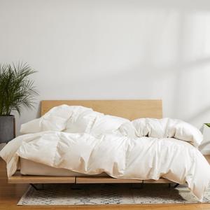 Brooklinen Ultra Warm Luxury Down Comforter, 100% Natural Canadian Duck Down Duvet Insert - 750 Fill Power, Baffle Box Construction, 100% Cotton Shell, King/Cali King Size Comforter