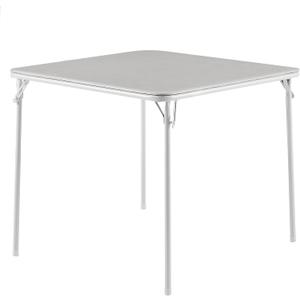 VECELO 34'' Folding Table with Soft Padded Tabletop, Portable Multifunctional for Indoor/Outdoor, Home, Parties, Picnics, and Games (Grey)