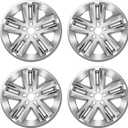 Wheel Skins Compatible with Ford Explorer 2011-2019 18 inch Wheel Covers Gloss Black Set of 4 Packs (Chrome)