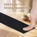 ZOMPAGO Foam Tape 3.2in x16.4FT Weather Stripping Black Self Adhesive EVA Foam Seal Strip for Door Window Insulation Gap Blocker Soundproofing