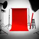 Kate Seamless Paper Backdrop Red Paper Backdrop Seamless Backdrop Paper Rolls (53''x16.4' Scarlet)