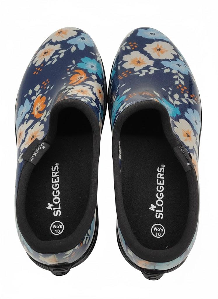 Flat Garden Shoes for Women Waterproof Slip-On Womens Rubber Rain Shoes Gardening Clogs with Comfort Insole (Size Wo 10)