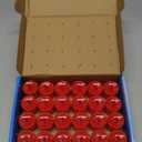 LANKER 24 Pack Flameless Led Tea Lights Candles, Flickering Red Battery Operated Electronic Fake Candles, Decorations for Wedding, Party, Christmas, Halloween (Red)