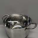 Kirecoo Stainless Steel Stock Pot - 8 Quart Heavy Duty Induction Cooking Pot with Visible Lid for Pasta, Soup, Spaghetti, Nonstick Thick Bottom Big Stockpot, Deep Cookware for Canning, Boiling, Simmer