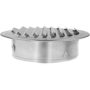 7''Round Soffit Air Vent TTZEZE 304 Stainless Steel Louver Grille Cover Circular Wall Air Ventilation with Built-in Mesh for Home Office Kitchen Wall Ceiling 1 Pack