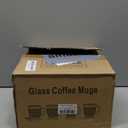 Mfacoy Glass Coffee Mugs Set of 4, Clear Large Coffee Mug 15 Oz With Handles for Hot Beverages, Clear Mugs for Tea, Cappuccino, Latte, Espresso Coffee, Juice, Glass Coffee Cups | Large Coffee Mug, With Handles, for Hot Beverages, Clear Mugs, for Tea, Cappuccino