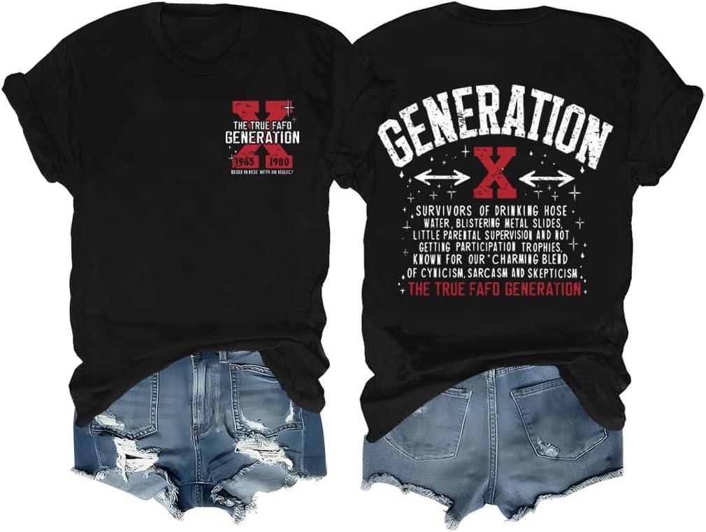 Generation X T-Shirt Gen X T-Shirt, Generation X Shirt Gen Shirt, Generation X Tshirt Gen X Tshirt (Black, M)