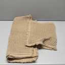 JIUZHEN Set of 2 Waffle Bath Mats Non Slip Waffle Bathroom Runner Rug Washable Boho Runner Bath Rugs Super Absorbent Shower Mat for Bathroom Kitchen Hallway Laundry, 20" x 32" +24" x 60", Brown