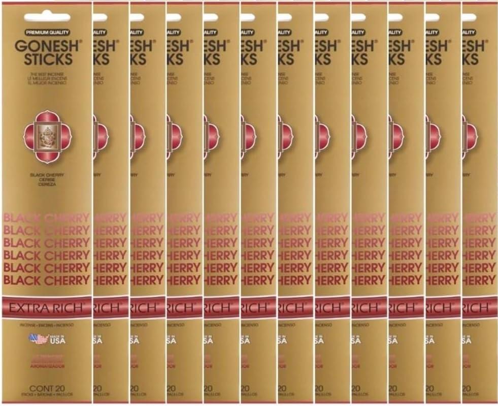 Gonesh Incense Black Cherry 20Ct, 12 packs