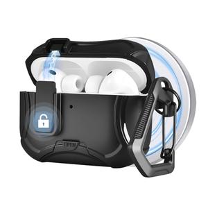 OLEBAND case for AirPods Pro 3 Case (2025),Compatible with iPods Pro 3rd Generation Case Cover (USB-C Port),Lock Lid,Compatible with MagSafe,Ultra Protection Design,Black
