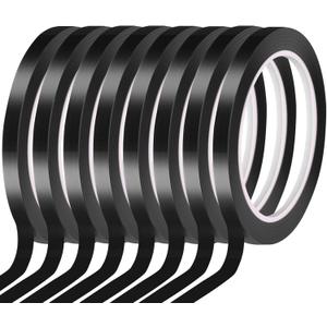 8 Rolls Chart Tape 6mm 1/4" Whiteboard Tape Self-Adhesive Vinyl Tape for Pinstripe Dry Erase Board Tapes Lines