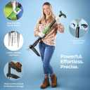 Weed Puller Tool with Long Adjustable Handle (37", 39", & 44"), Quick-Release Weed Ejector Mechanism, Lightweight Aluminum Stand-Up Heavy Duty Weed Remover, 4-Claw Head & Foot Pedal for Easy Weeding