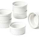 LE TAUCI Sauce Cups 2 OZ, Small Dipping Bowls, Mini Ceramic Ramekins Souffle Dishes, Sauce Dip Bowls for Charcuterie Boards, Microwave & Oven Safe, Set of 6, White