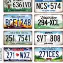 GLOBLELAND 8 Pcs Retro Americana Vintage License Plate Sign Sets, 11.8×5.9 inch/30x15 cm