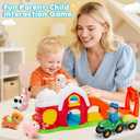 Toddler Toys for 1 2 3 Year Olds, Farm Animal Barn Playset with Animals Figures and Tractor Toy, Montessori Learning Toy for Toddlers 1-3, Christmas Birthday Gifts for Baby Boys Girls Age 12-18 Months