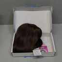 7JHH WIGS Hair Dye Wig for Women Synthetic Hair Natural Long Straight Wig With Bangs (22inch, Cold brown)