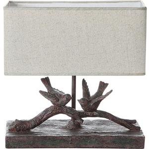 Creative Co-Op Rustic Bird Lamp with Rectangle Shade (Bronze)