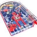 Schylling Space Race Pinball Game - Portable Retro Pinball Toy - Sturdy Construction with Lever, Metal Balls, and Classic Space Design - Ages 3 and Up