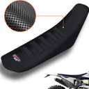 Universial Dirt Bike Seat Cover - Soft Ribbed Rubber Seat Covers for Motorcross Enduro Black