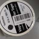 Vapor Barrier Tape - 4 inch x 180' Roll, Made in USA, White Polyethylene Tape for Crawl Spaces & Moisture Barriers, Waterproof Seal & Seam Tape for Underlayment, Insulation, and Plastic Liners