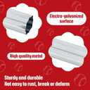 Dunzy 3 Pcs Crimped Style Baseball Ground Anchors for Baseball Bases, Silver