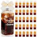 Skylety 36 Pcs Thank You Gifts for Coworker Teacher Appreciation Gift Employee Appreciation Gifts Cups Bulk Mother's Day 13.5 oz Clear Skinny Tumblers with Straws Lids Bow(Thank You,Beige)