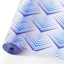 Cooyes Shelf Liner for Kitchen Cabinets  Non-Adhesive Waterproof Drawer Liner  Durable EVA Material Easy-to-Cut Shelf Paper for Refrigerator, Cupboard, Dresser with Modern Pattern (11.8"W x 118"L, Blue)