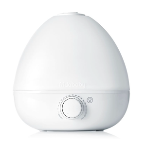 Frida Baby 3-in-1 Cool Mist Humidifier for Large Rooms, Top Fill Humidifier for Bedroom, Allergy Relief, 60 Hour Runtime + Nightlight, Auto Shut-Off, Quiet, Carry Handle, Essential Oil Diffuser (White)
