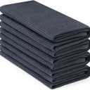 Homaxy 100% Cotton Waffle Weave Kitchen Towels - 4 Pack Soft and Absorbent Dish Towels - 16 x 26 Inches Quick Dry Hand Towels - Dark Grey